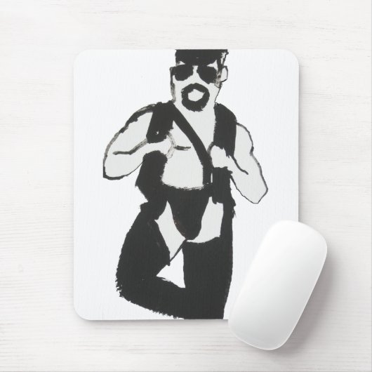 Lederner Mann Mousepad (Mit Mouse)
