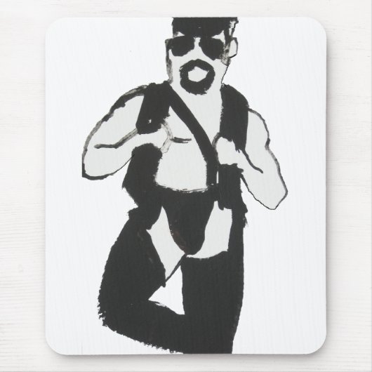 Lederner Mann Mousepad (Vorne)