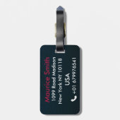 Lederner patriotischer Gepäckanhänger mit (Rückseite vertikal)