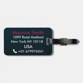 Lederner patriotischer Gepäckanhänger mit (Rückseite horizontal)