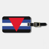 LEDERNER QUEER STOLZ GEPÄCKANHÄNGER (Vorderseite horizontal)