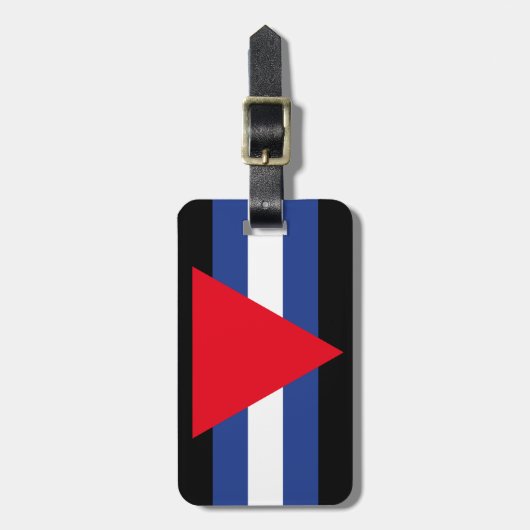 LEDERNER QUEER STOLZ GEPÄCKANHÄNGER (Vorderseite vertikal)