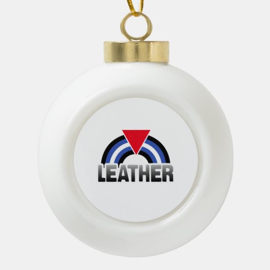 Lederner queer Stolz Keramik Kugel-Ornament (Vorderseite)