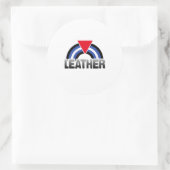 Lederner queer Stolz Runder Aufkleber (Tasche)