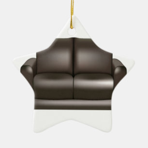 Lederner Sofaentwurf Browns Keramikornament