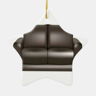 Lederner Sofaentwurf Browns Keramikornament