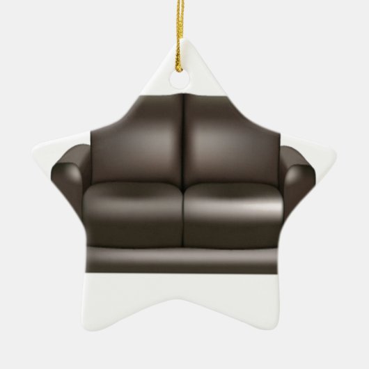 Lederner Sofaentwurf Browns Keramikornament (Vorne)