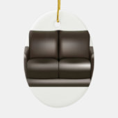 Lederner Sofaentwurf Browns Keramikornament (Vorne)