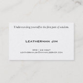 Lederner Stolz-Flaggen-Trick-Karte Visitenkarte (Rückseite)