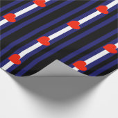 LEDERNER STOLZ-GESTREIFTES HERZ HORIZONTAL - 2014 GESCHENKPAPIER (Ecke)
