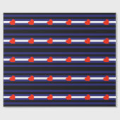 LEDERNER STOLZ-GESTREIFTES HERZ HORIZONTAL - 2014 GESCHENKPAPIER (Flach)