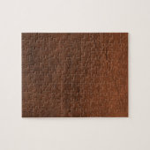 Ledernes Beschaffenheits-Monogramm Browns Puzzle (Horizontal)