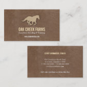 Ledernes Blick-Pferdeimpressum Visitenkarte (Vorne/Hinten)