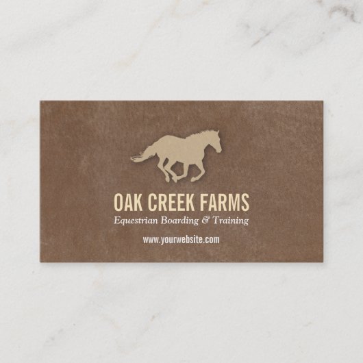 Ledernes Blick-Pferdeimpressum Visitenkarte (Vorderseite)