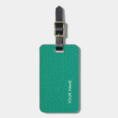 Ledernes Blick-Reise-Gepäck aquamarin Gepäckanhänger (Vorderseite vertikal)
