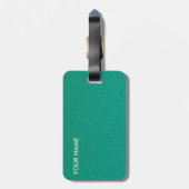 Ledernes Blick-Reise-Gepäck aquamarin Gepäckanhänger (Rückseite vertikal)