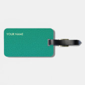 Ledernes Blick-Reise-Gepäck aquamarin Gepäckanhänger (Rückseite horizontal)