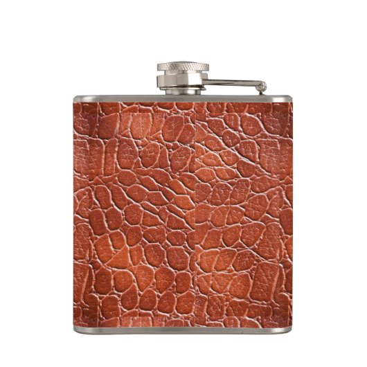 Ledernes Muster Flachmann (Rückseite)