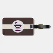 Ledernes Muster-kundenspezifischer Gepäckanhänger (Rückseite horizontal)