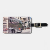 Ledernes Umbaugepäck des Reisebusses Gepäckanhänger (Vorderseite horizontal)