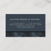 Ledernes Visitenkarte-Blau Visitenkarte (Rückseite)