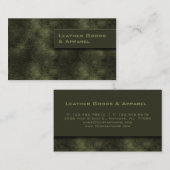 Ledernes Visitenkarte-Grün Visitenkarte (Vorne/Hinten)