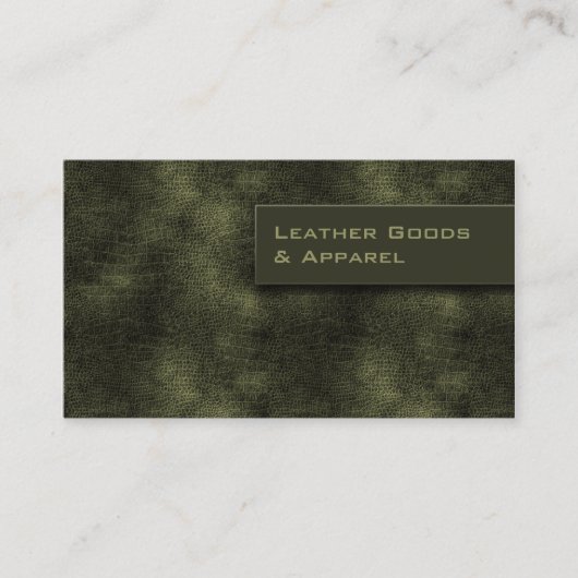 Ledernes Visitenkarte-Grün Visitenkarte (Vorderseite)