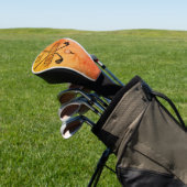 Lederorange-Design farbenfroh einzigartig Golf Headcover (In SItu)