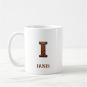 Lederpräge-Western-Monogramm-I Kaffeetasse (Links)