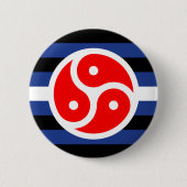 Lederpraktik: Stolperflagge Button (Vorderseite)