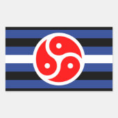 Lederpraktik: Stolperflagge Rechteckiger Aufkleber (Vorderseite)