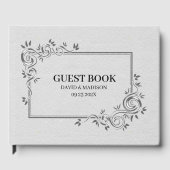 Lederrahmen für weiße Imitate Gästebuch (Vorderseite)
