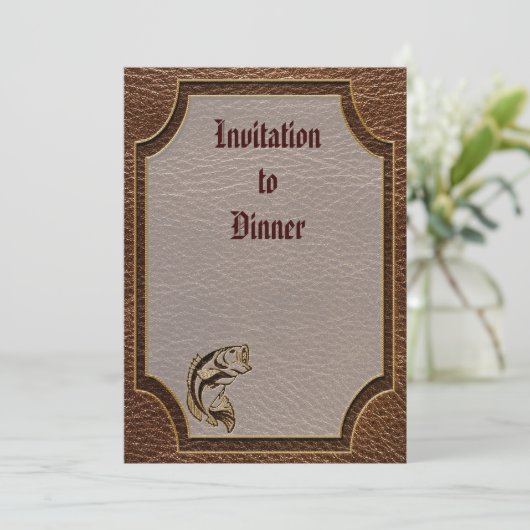 Lederschaumfisch Einladung (Stehend Vorderseite)