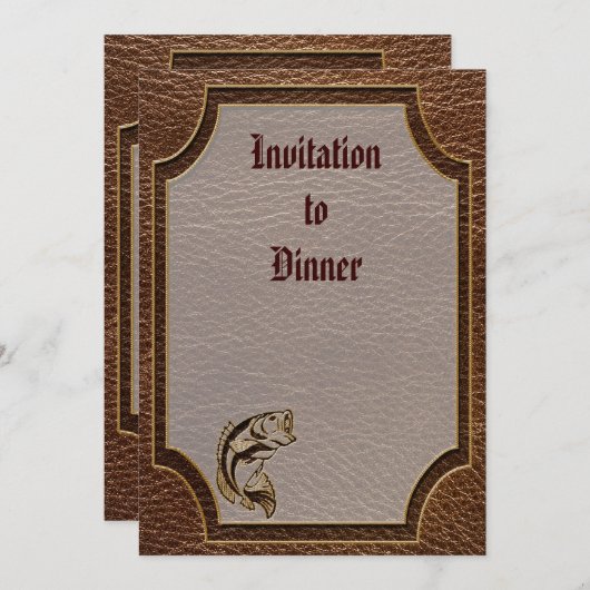 Lederschaumfisch Einladung (Vorne/Hinten)