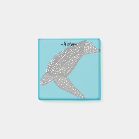 Lederschildkröte post-it klebezettel (Vorderseite)