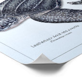 Lederschildkrötenerwachsene und jugendliche Schrif Poster (Ecke)