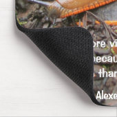 Lederschnecke mit Zitat Mousepad (Ecke)