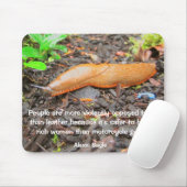 Lederschnecke mit Zitat Mousepad (Mit Mouse)
