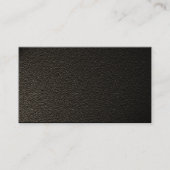 Lederschwarz Visitenkarte (Rückseite)