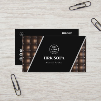 Ledersofa Design Beruflich Visitenkarte