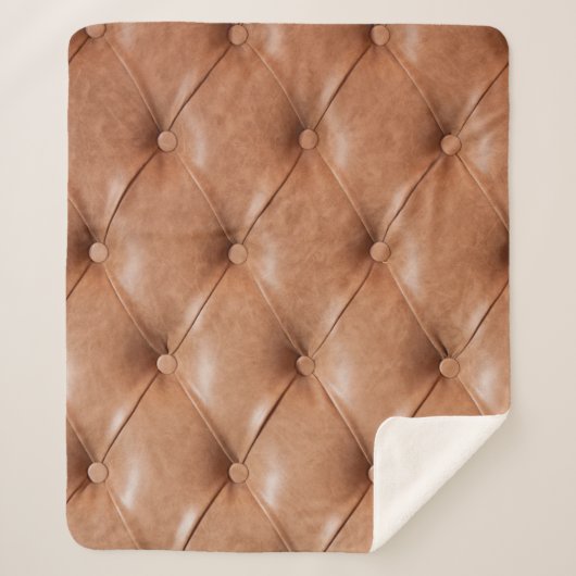 Ledersofa-Hintergrund Sherpadecke (Vorderseite)