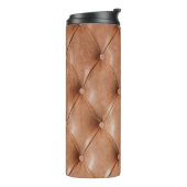 Ledersofa-Hintergrund Thermosbecher (Nach links gedreht)