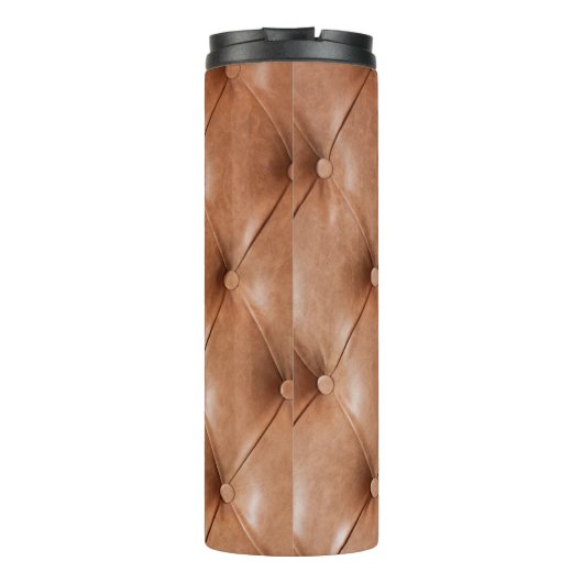 Ledersofa-Hintergrund Thermosbecher (Rückseite)