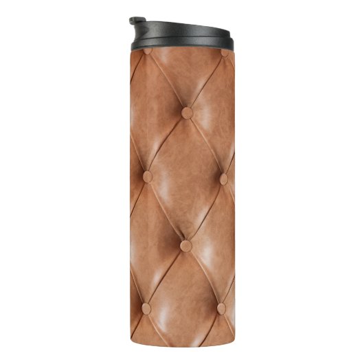 Ledersofa-Hintergrund Thermosbecher (Nach rechts gedreht)