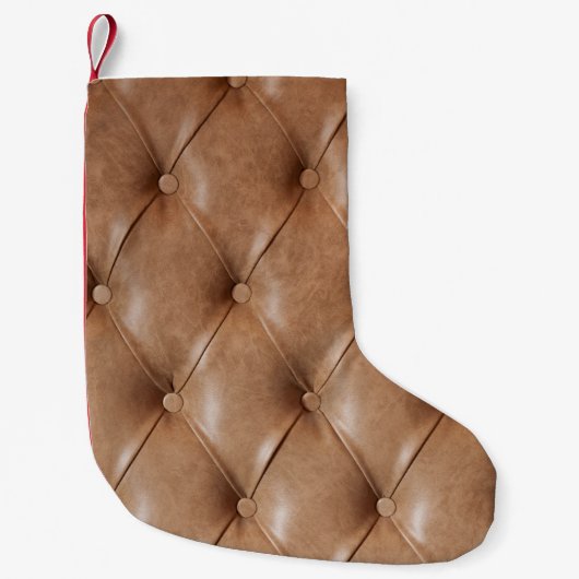 Ledersofa: Texturierter Hintergrund Kleiner Weihnachtsstrumpf (Vorderseite)
