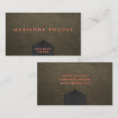 Lederstich | Embossed Letters Visitenkarte (Vorne/Hinten)