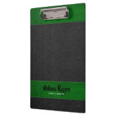 Lederstiche aus schwarzem und grünem Imitat Klemmbrett (Links)