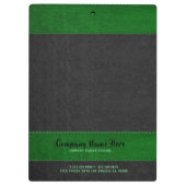 Lederstiche aus schwarzem und grünem Imitat Klemmbrett (Rückseite)