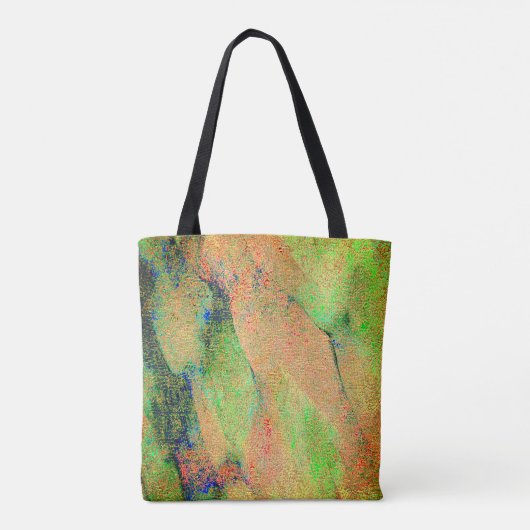 Lederstil gefälscht und orange-grüne abgenutzte Fa Tasche (Rückseite)