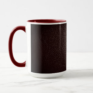 Lederstil in Weinfarbe Tasse